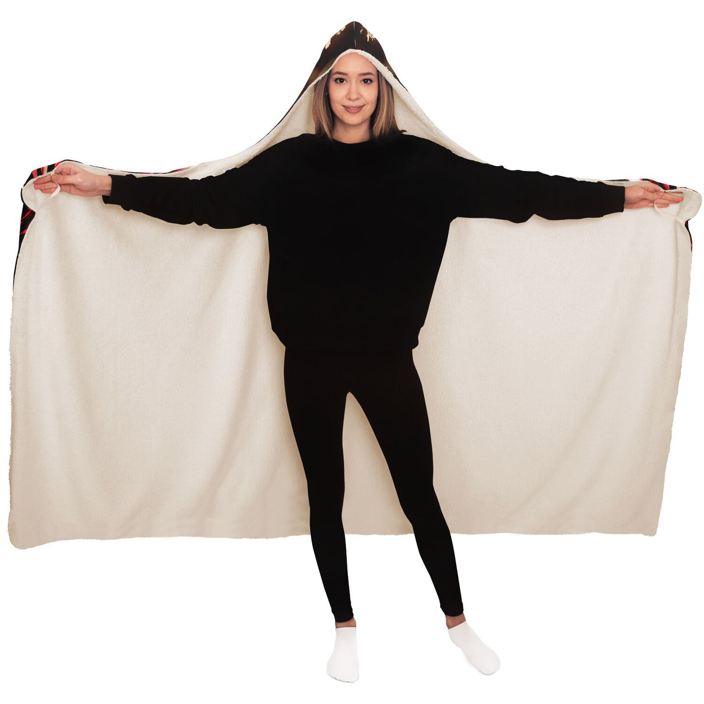 Black hippie 14 Hooded Blanket-Frontside-Design_Template copy