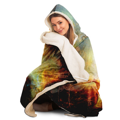 Gray Tree Of Life Floating In Space | Hooded Blanket