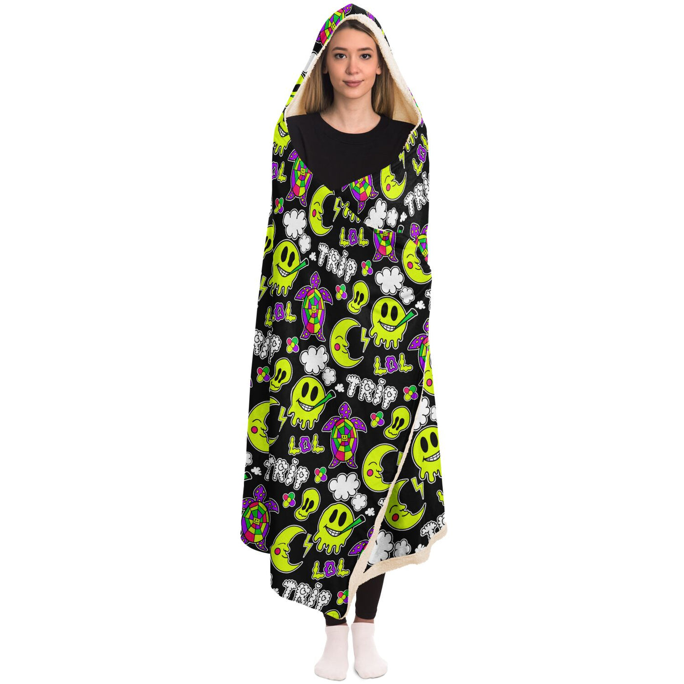 Tan hippie 21 Hooded Blanket-Frontside-Design_Template copy