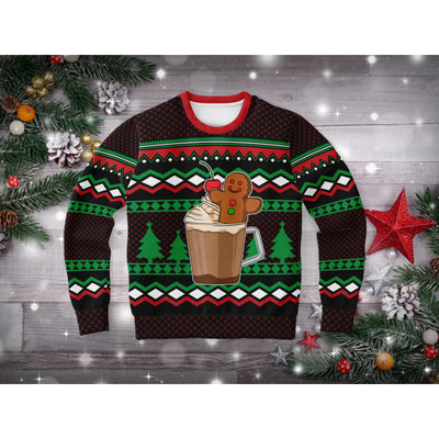 Dark Slate Gray Ginger Bread Cup | Ugly Xmas Sweater