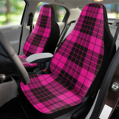 Pale Violet Red Pastel Goth Plaid Pink | Car Seat Covers