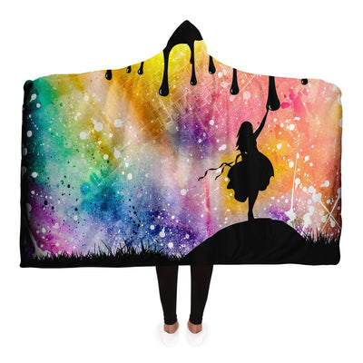 Rosy Brown fantasy 1 Hooded Blanket-Frontside-Design_Template copy