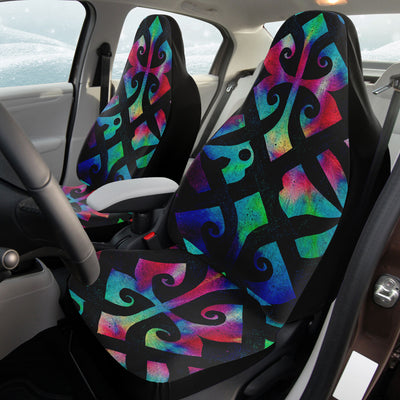 Gray Tie Dye Esoteric Symbols | Car Seat Covers