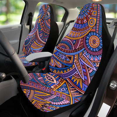 Rosy Brown Tribal Line Art 2 Bright | Car Seat Covers
