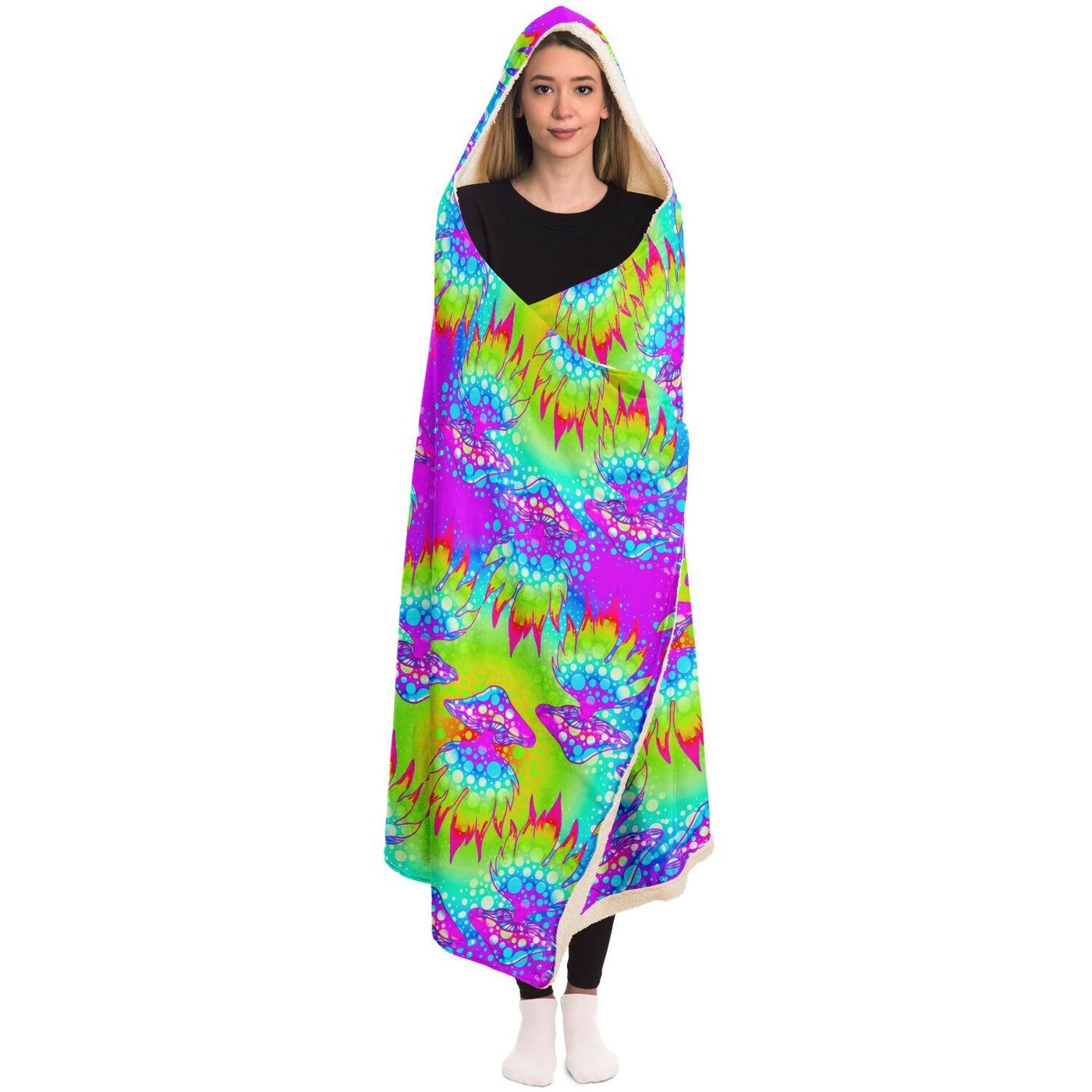 Gray hippie 18 Hooded Blanket-Frontside-Design_Template copy