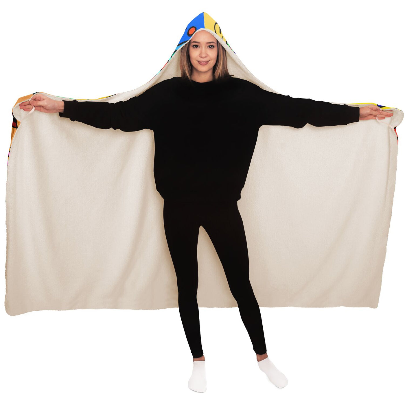 Black hippie 9 Hooded Blanket-Frontside-Design_Template copy