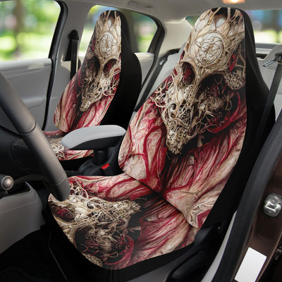 Dark Slate Gray Skull Decor Gate Keeper In Flesh | Car Seat Covers