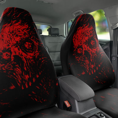 Dark Slate Gray Red Zombie Horror Art | Car Seat Covers