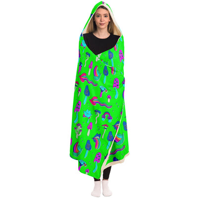 Lime Green hippie 25 Hooded Blanket-Frontside-Design_Template copy