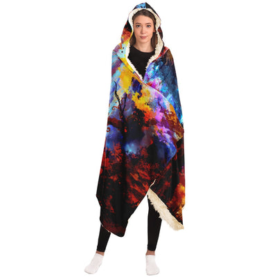 Tan Majestic Forest | Hooded Blanket