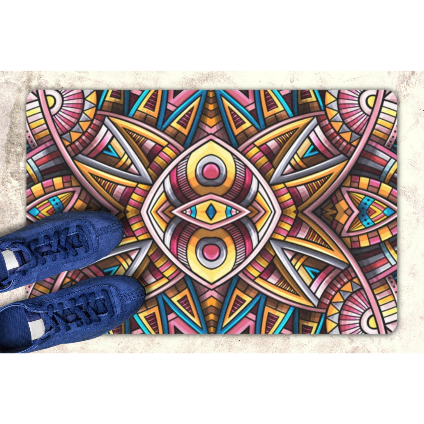 Light Gray Hippie Mat 1 | Doormat