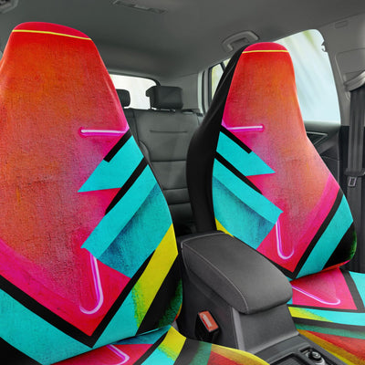 Maroon Futuristic Neon 2 | Car Seat Covers