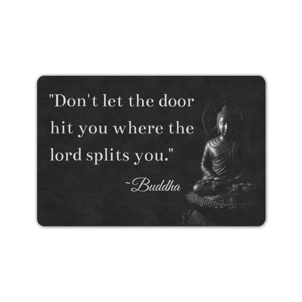 Dark Slate Gray Buddha Saying 1 | Doormat