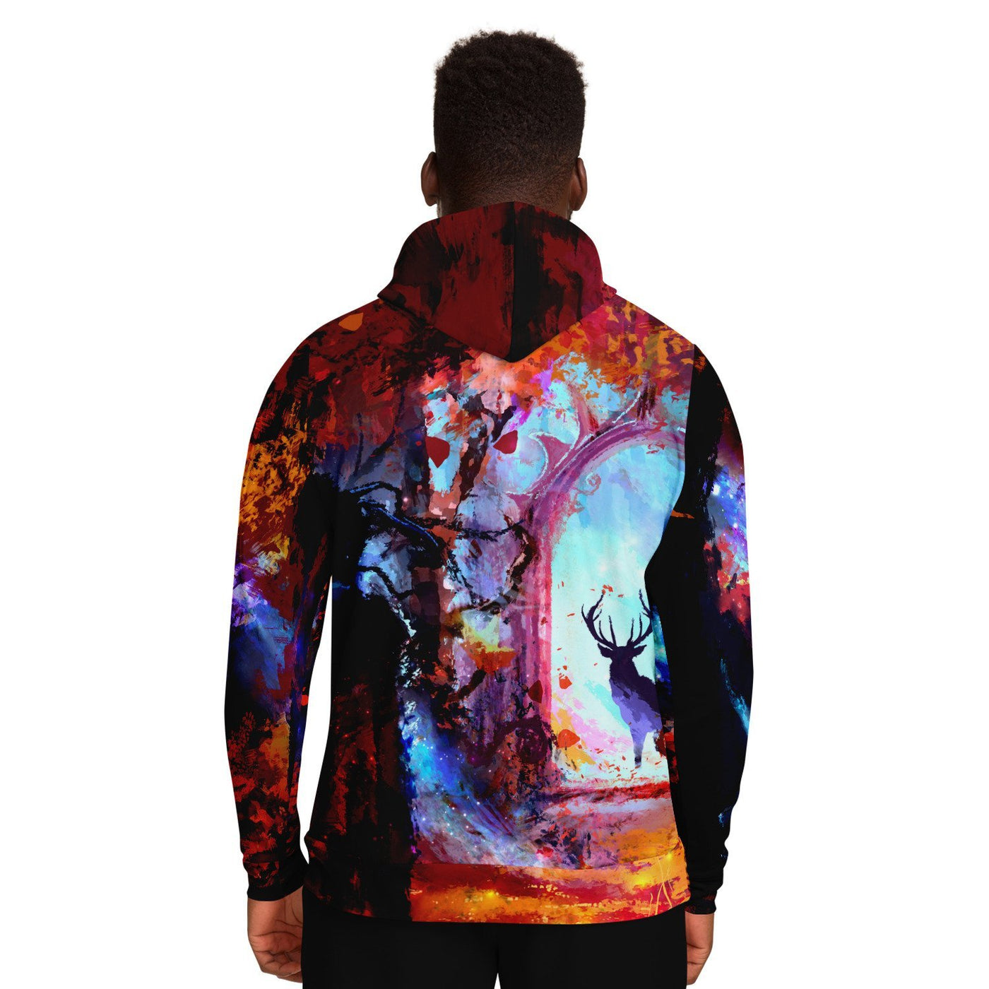 Rosy Brown Majestic Forest | Athletic Hoodie