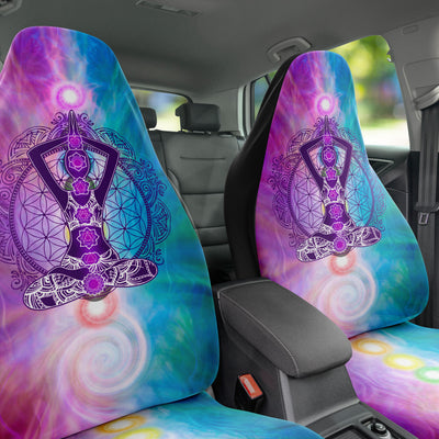 Dim Gray Tie Dye Chakras Hippie | Car Seat Covers