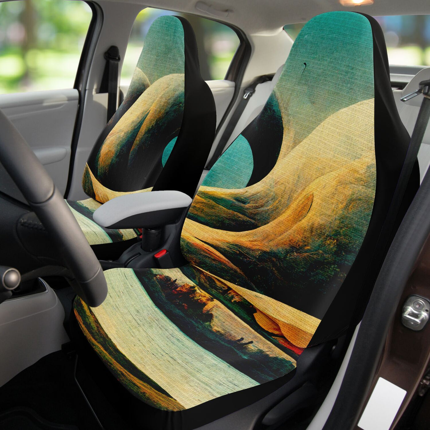 Tan Abstract Art 2 | Car Seat Covers