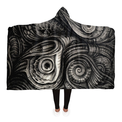 Dark Slate Gray pencil 1 Hooded Blanket-Frontside-Design_Template copy