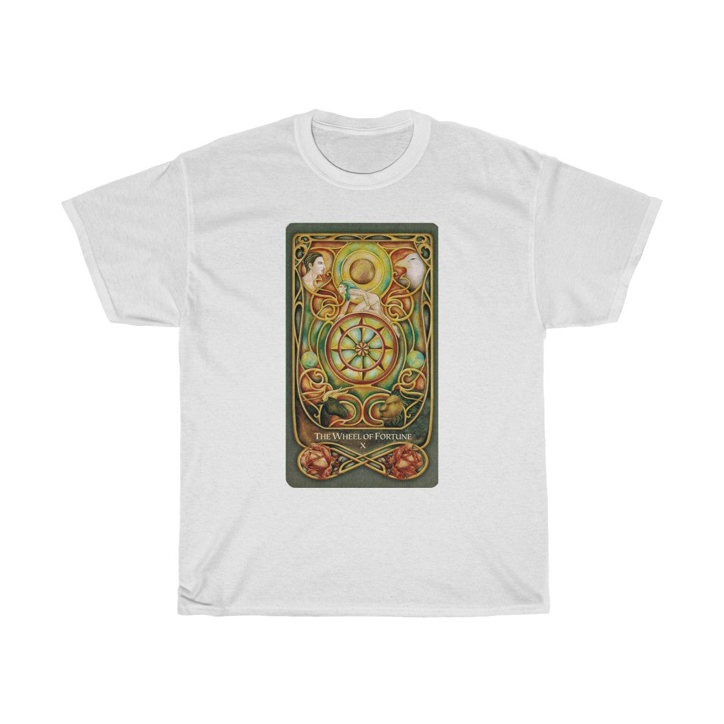 Light Gray The Wheel Of Fortune Tarot Card | T-Shirt