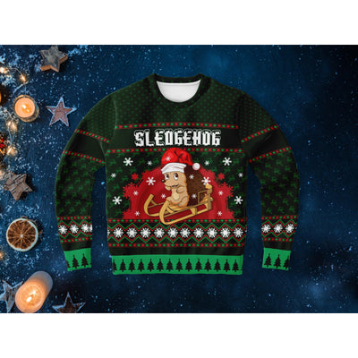 Black Sledgehog | Ugly Xmas Sweater