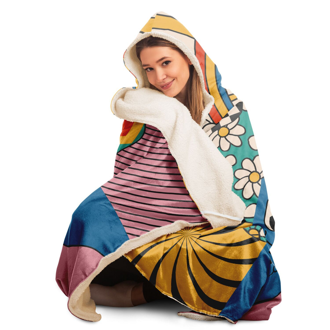 Rosy Brown hippie 7 Hooded Blanket-Frontside-Design_Template copy