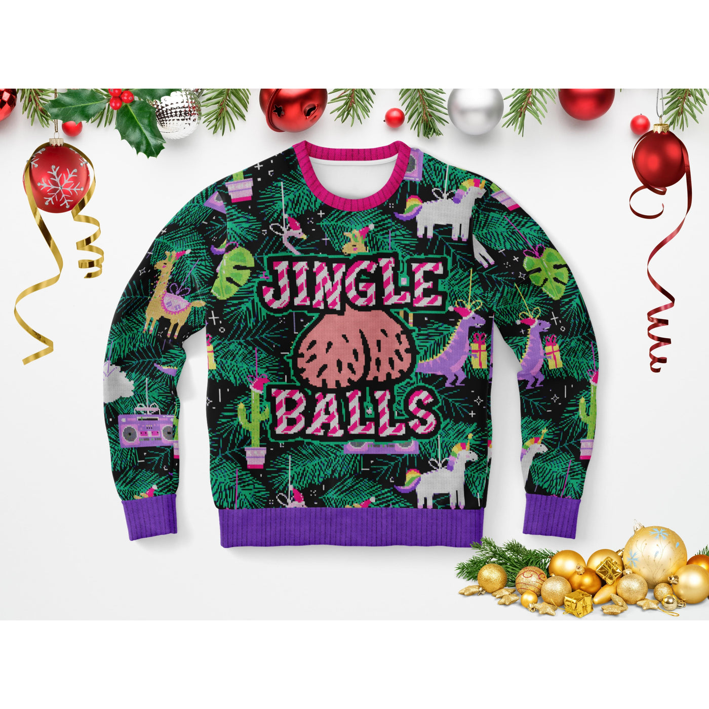 Lavender Jingle Balls | Ugly Xmas Sweater