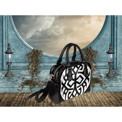 Dim Gray Esoteric Symbols 3 | Leather Shoulder Bag