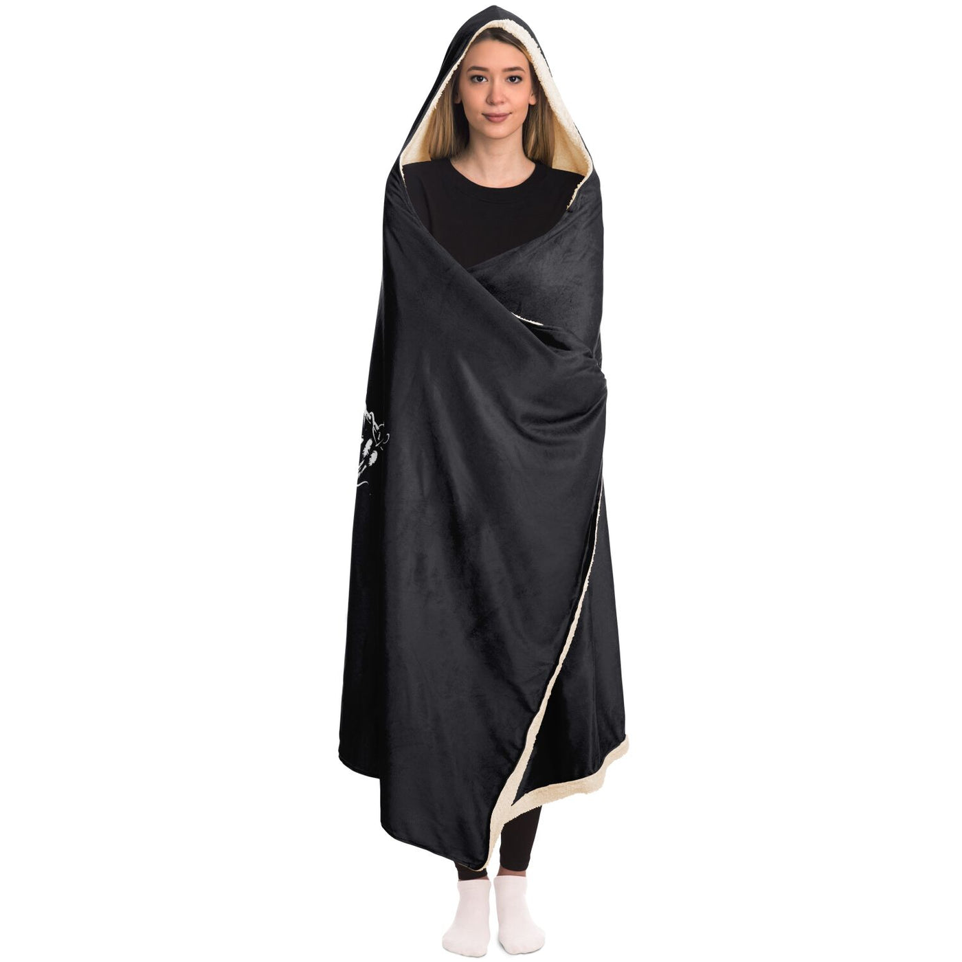 Dark Slate Gray witchy 25 Hooded Blanket-Frontside-Design_Template copy