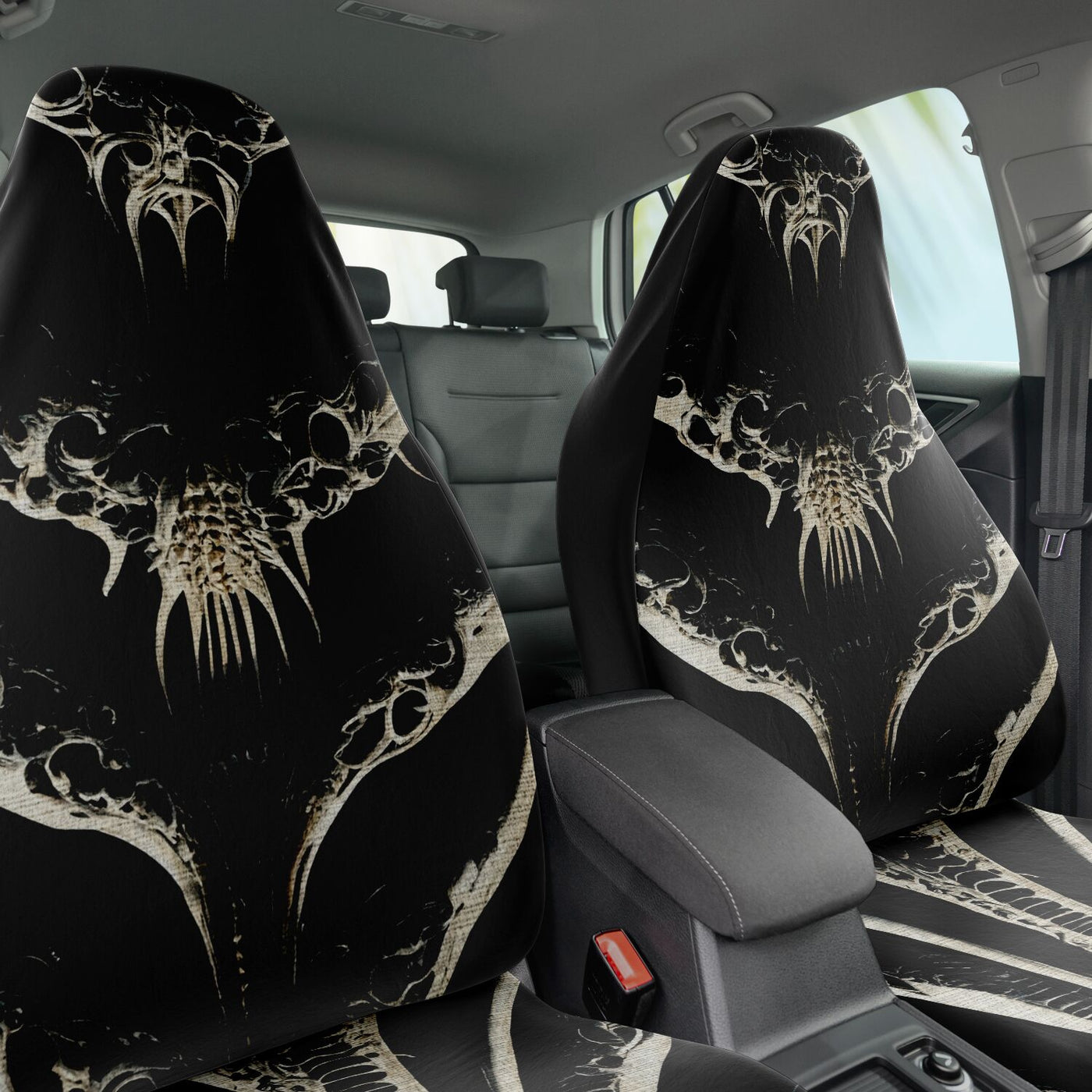Dark Slate Gray Throne Of Bones Gothic | Car Seat Covers
