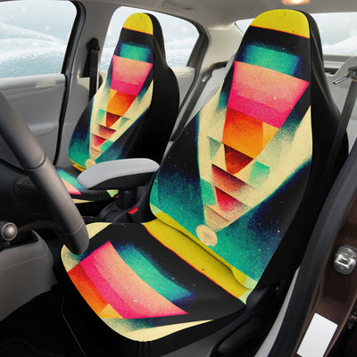 Tan Abstract Hippie Art | Car Seat Covers