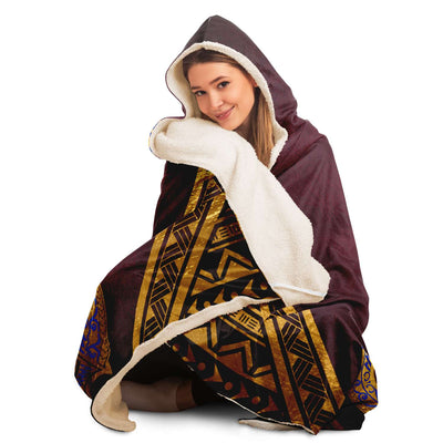 Wheat Polynesian Turtle | Hooded Blanket