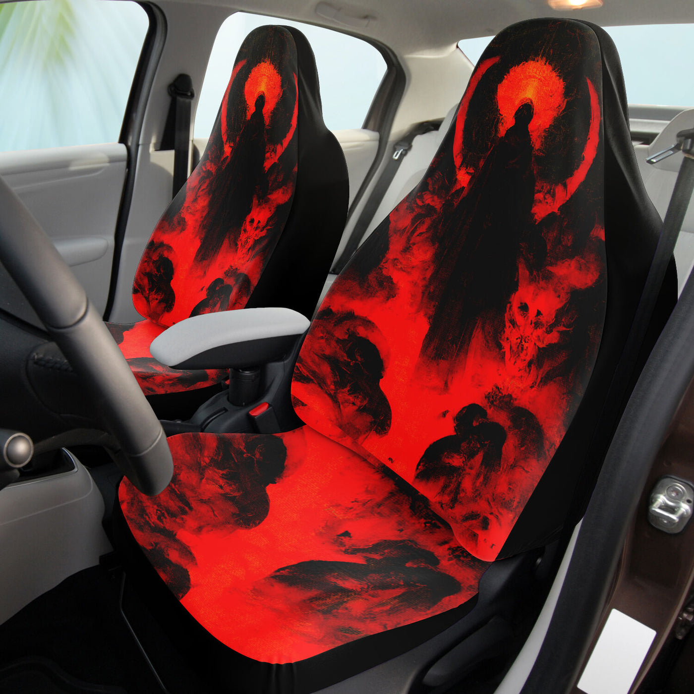 Pale Violet Red Welcome To Hell Horror | Car Seat Covers