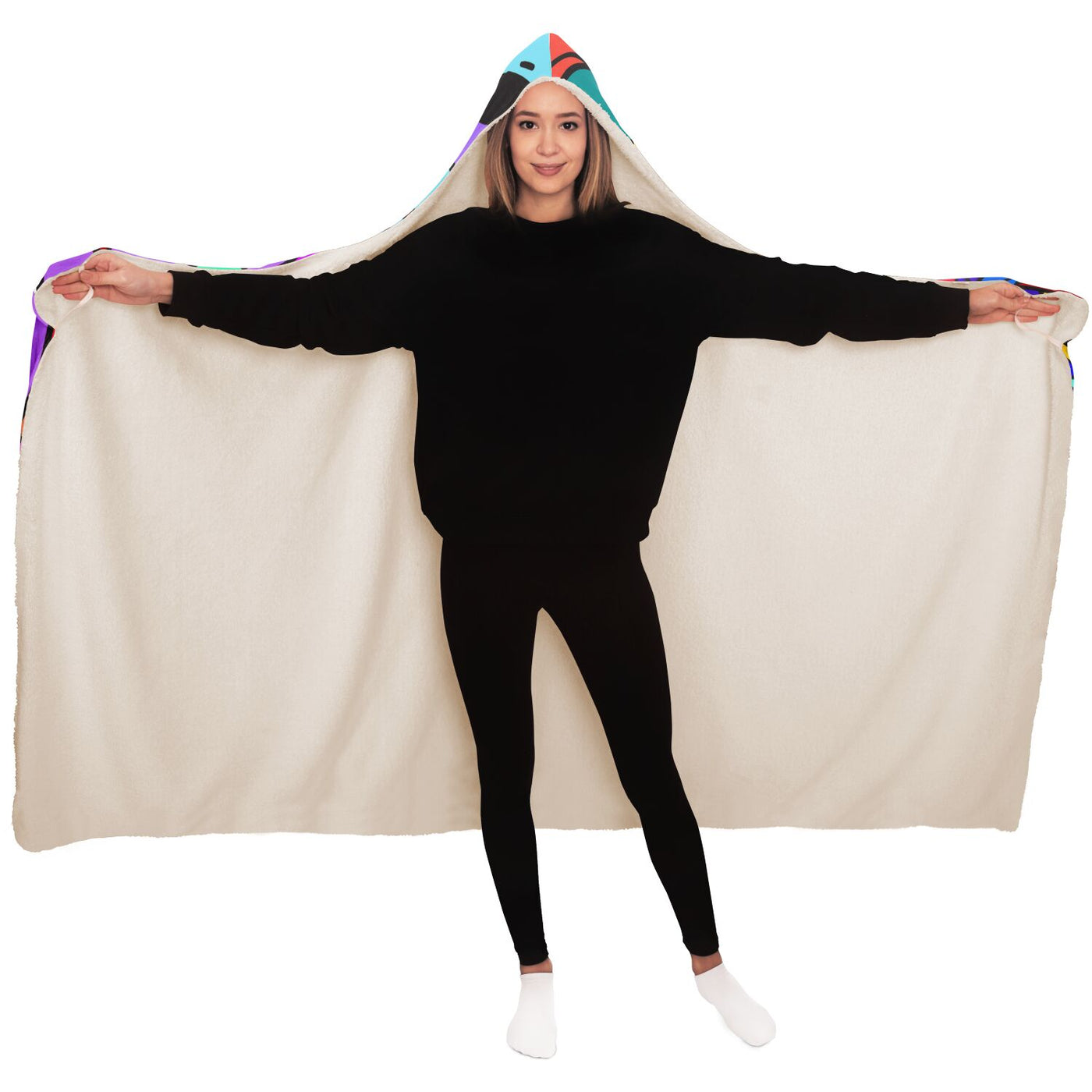 Black hippie 10 Hooded Blanket-Frontside-Design_Template copy