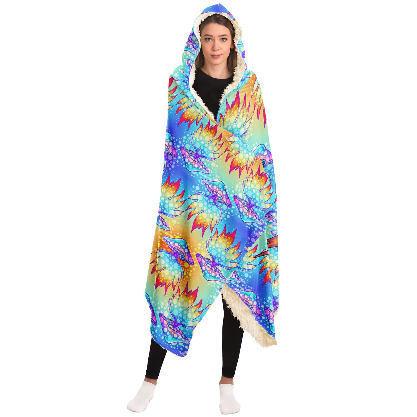 Gray hippie 16 Hooded Blanket-Frontside-Design_Template copy