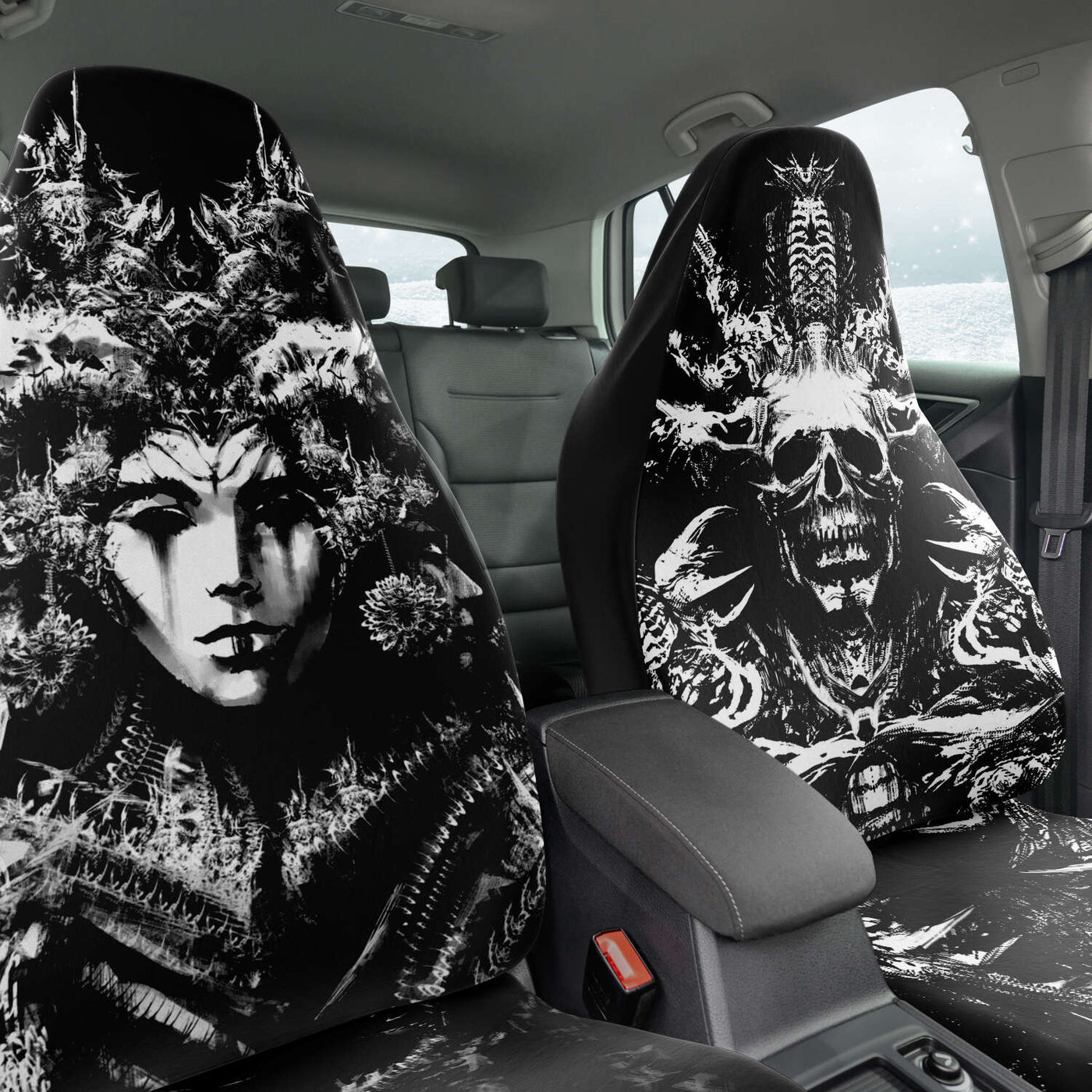 Dark Slate Gray King & Queen Of The Underworld | Car Seat Covers