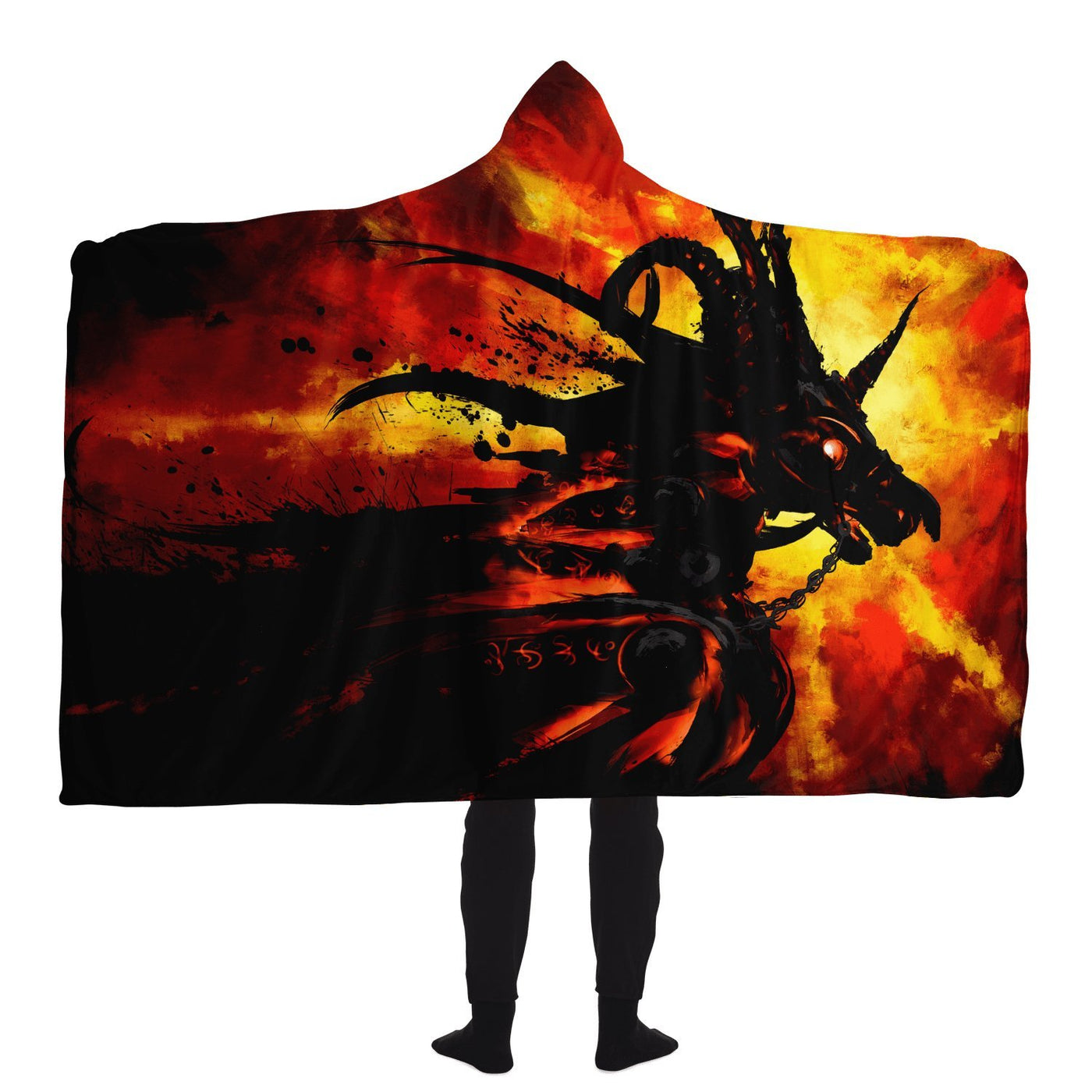 Chocolate Hells War Horse | Hooded Blanket