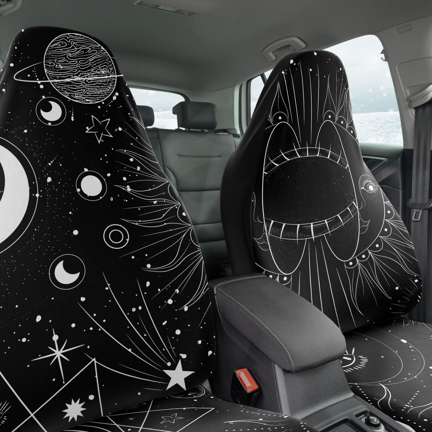 Dark Slate Gray Celestial 6 | Car Seat Covers