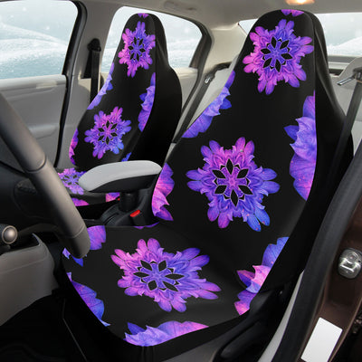Thistle Trippy Purple & Blue Tie Dye Flowers | Car Seat Covers