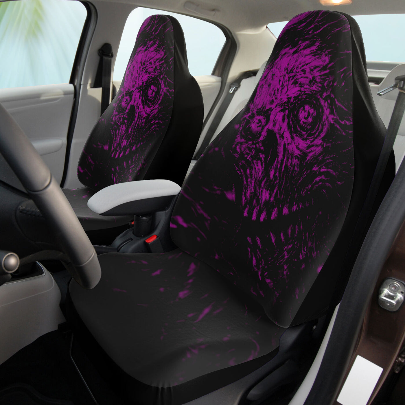 Black Purple Zombie Illustration | Car Seat Covers