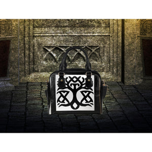 Black Esoteric Symbols 4 | Leather Shoulder Bag