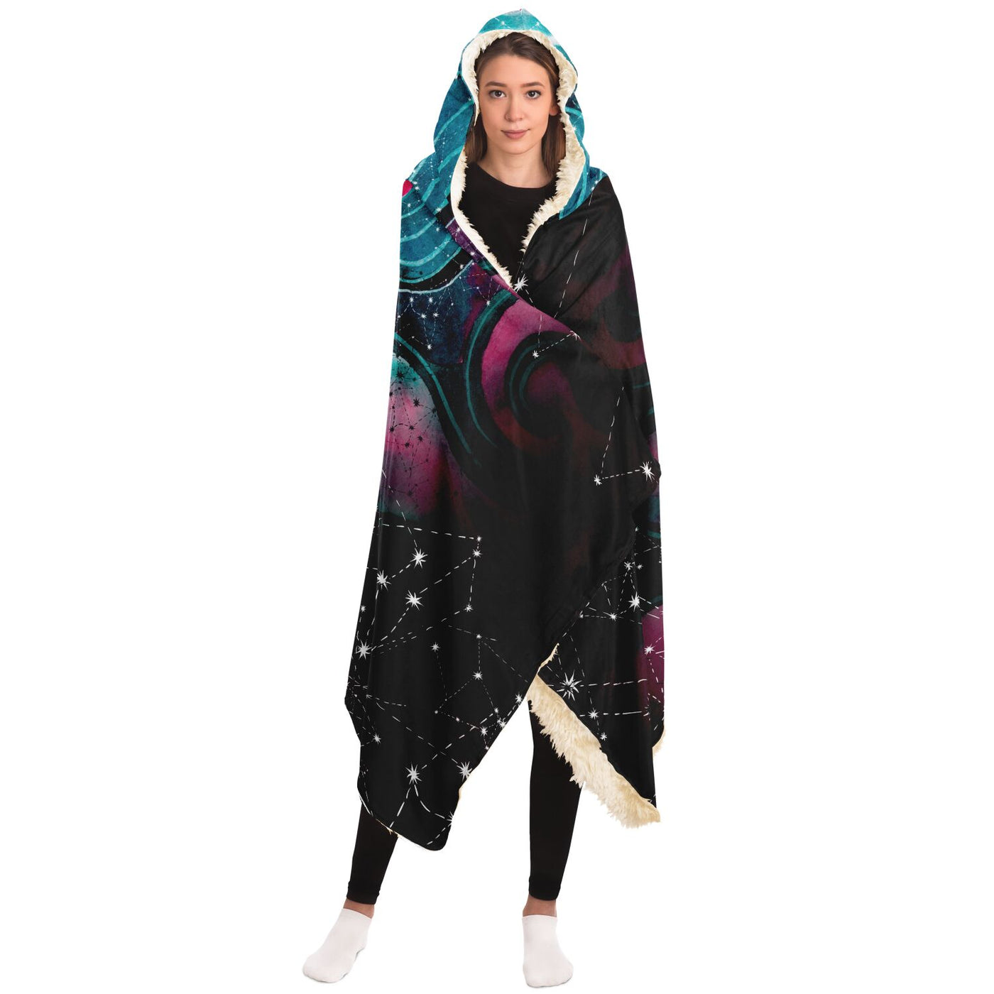 Black Starry 1 Hooded Blanket-Frontside-Design_Template copy