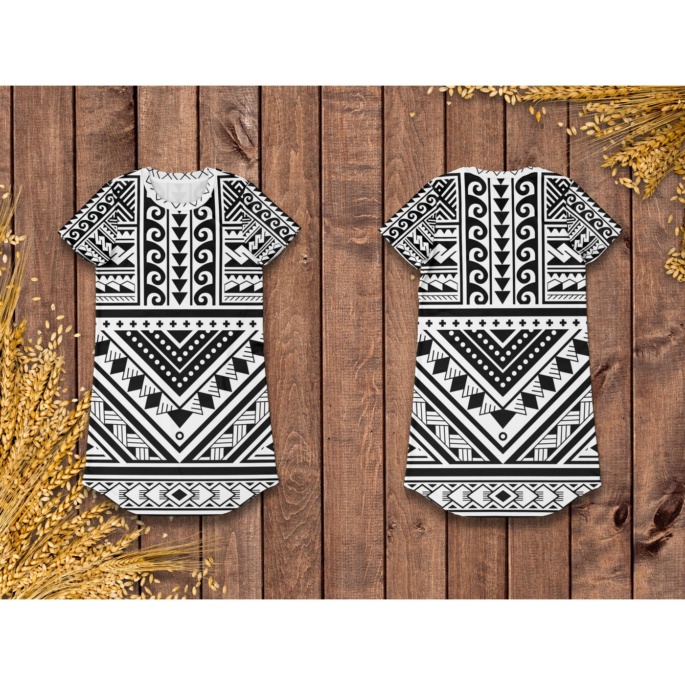Sienna Polynesian Art 2 | T-Shirt Dress
