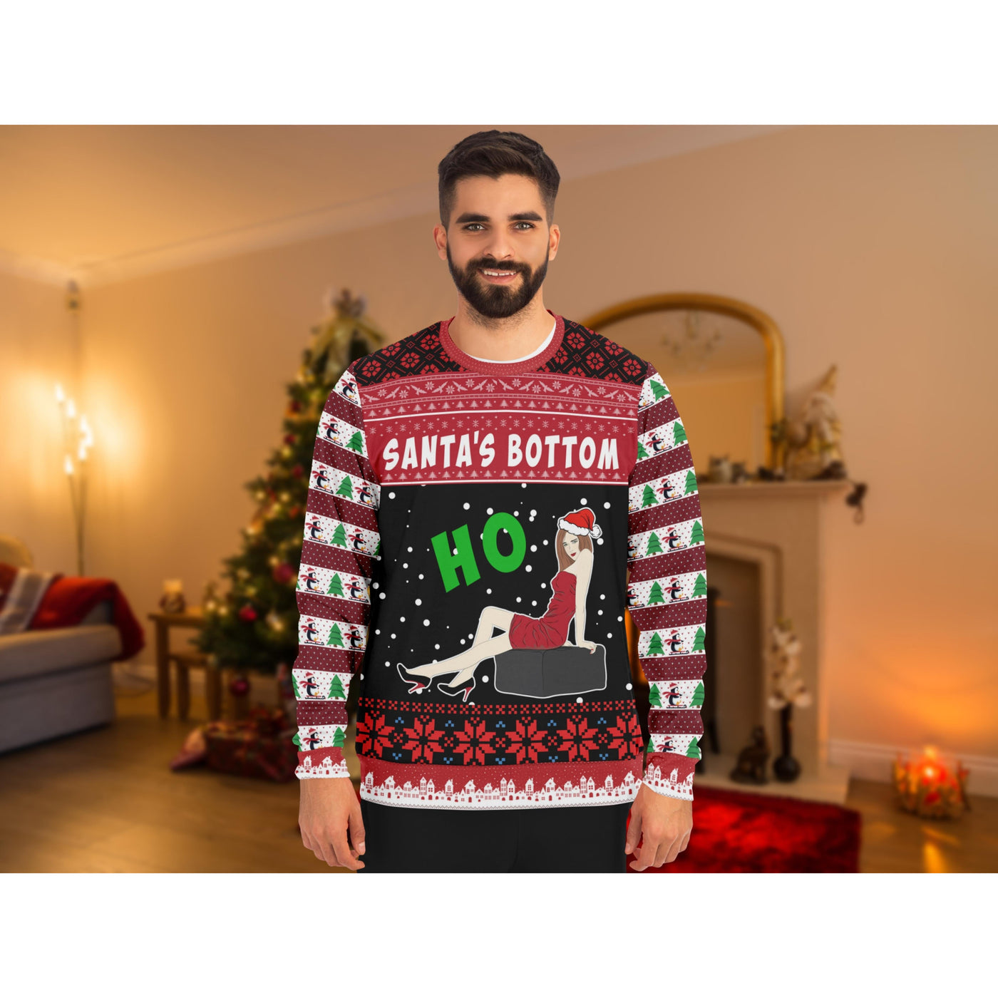 Chocolate Santa's Bottom Ho | Ugly Xmas Sweater