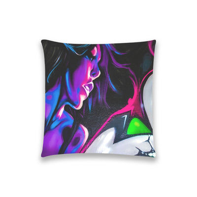 Thistle Purple Woman Graffiti Art | Pillow Case