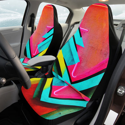 Pale Violet Red Futuristic Neon 2 | Car Seat Covers