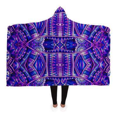 Plum Festival Clothes Tribal Lines 20 | Hooded Blanket