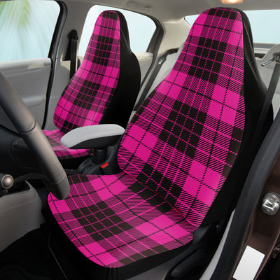 Pale Violet Red Pastel Goth Plaid Pink | Car Seat Covers