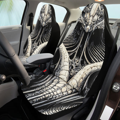Light Gray Thone Of Bones 3 Gothic | Car Seat Covers