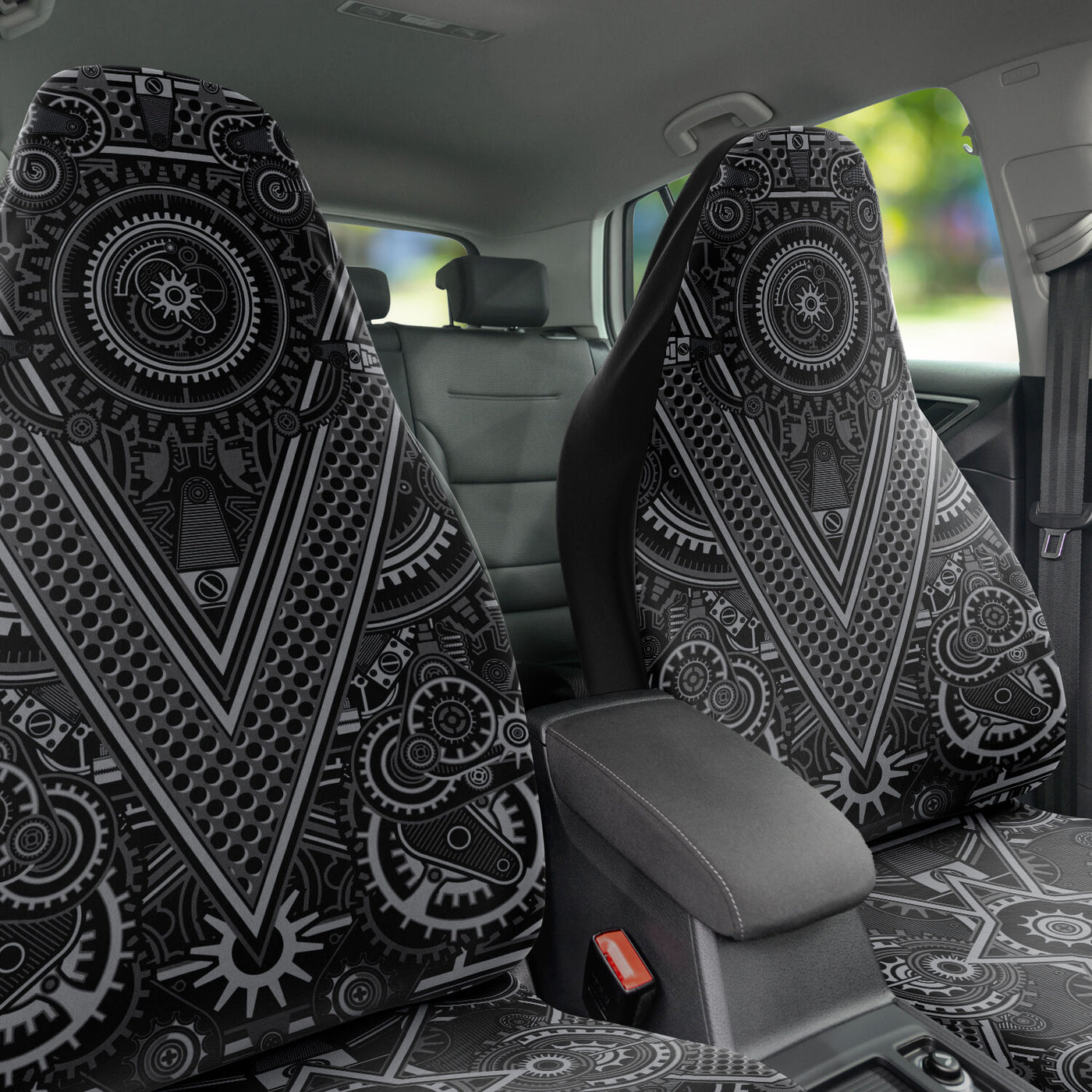 Dark Slate Gray Steampunk 2 | Car Seat Covers