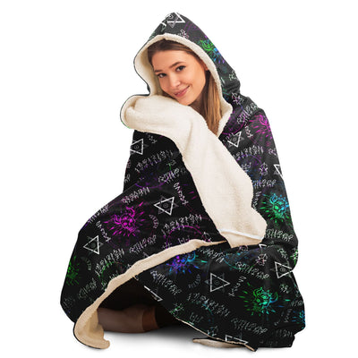 Dark Slate Gray witchy 15 Hooded Blanket-Frontside-Design_Template copy