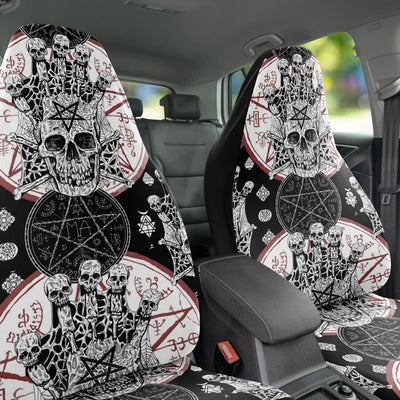 Dark Slate Gray Gothic Skull Decor & Esoteric Symbolism | Car Seat Covers